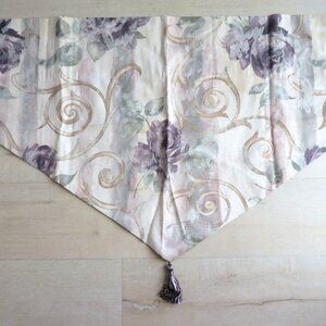 Vintage Croscill Cassis Amethyst Ascot Valance Window Treatment 23" x 80" New